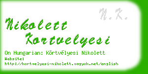 nikolett kortvelyesi business card